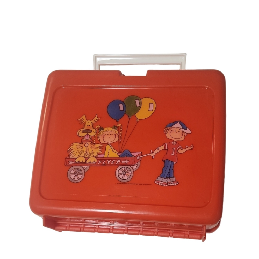 Vintage 1984 Jyundung Red Plastic Lunchbox